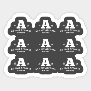 Aufait white 1 9 logo New York Sticker